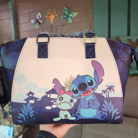 Loungefly Bags New Loungefly Disney Lilo Stitch Dark Blue Satchel
